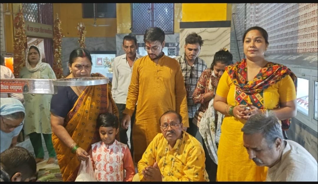 नवदुर्गा शक्ति मंदिर में नवदुर्गेश्वर महादेव की जलहरी का विधि-विधान से विसर्जन