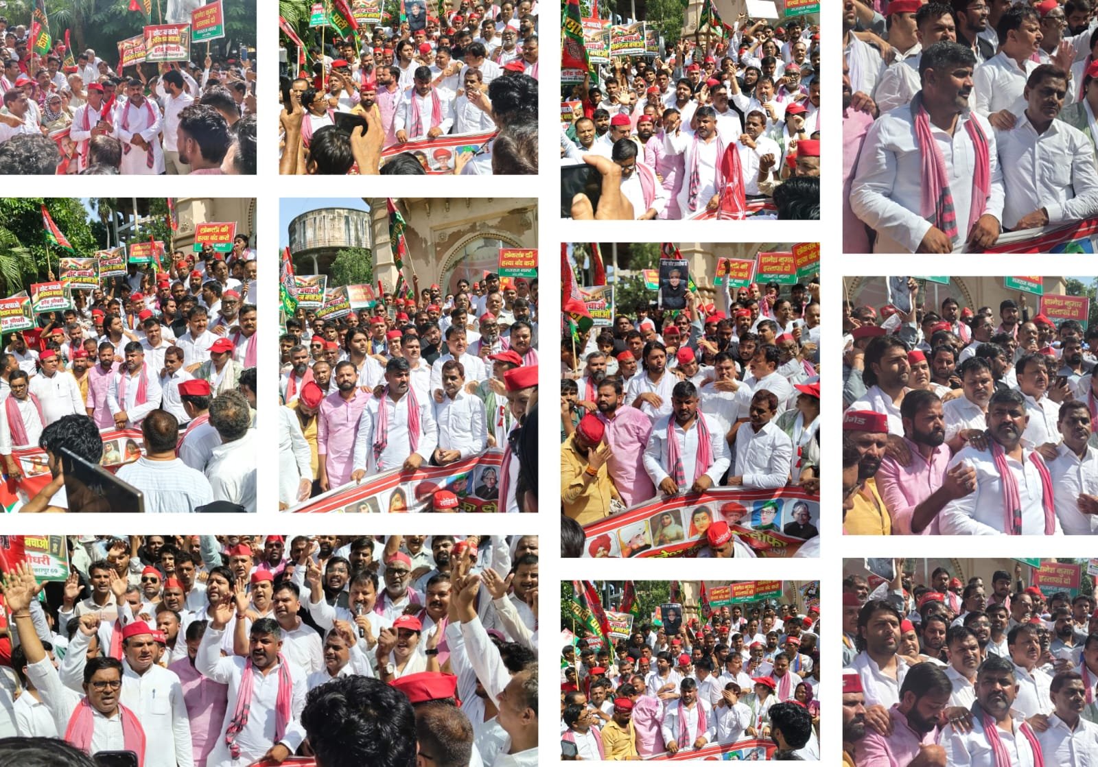 लोकतंत्र और संविधान की रक्षा के लिए सपा प्रत्याशी पिन्टू चौधरी का पैदल मार्च, बुलन्दशहर में उमड़ा जनसैलाब